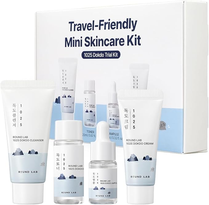 1025 Dokdo Trial Kit (Cleanser 30Ml + Toner 20Ml + Ampule 10Ml + Cream 20Ml)