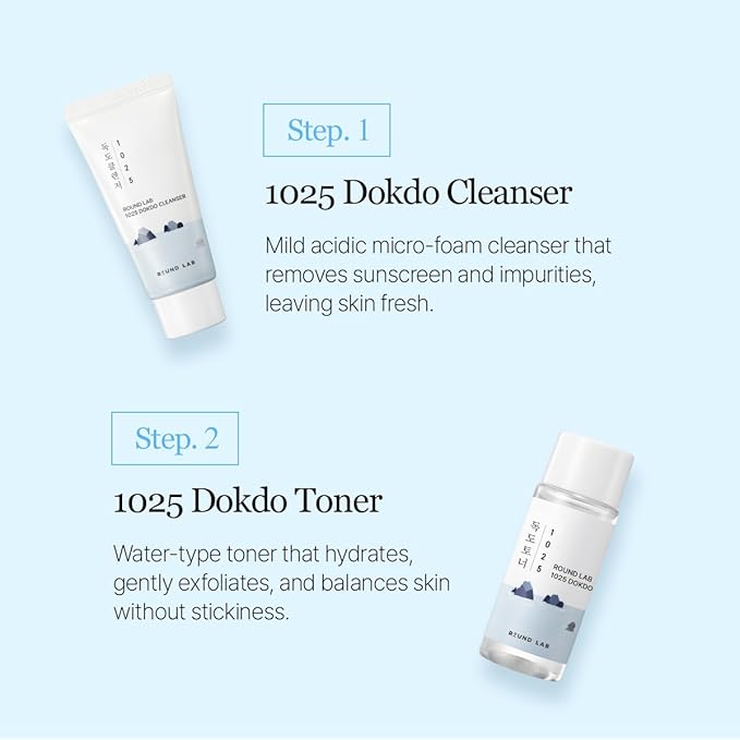 1025 Dokdo Trial Kit (Cleanser 30Ml + Toner 20Ml + Ampule 10Ml + Cream 20Ml)