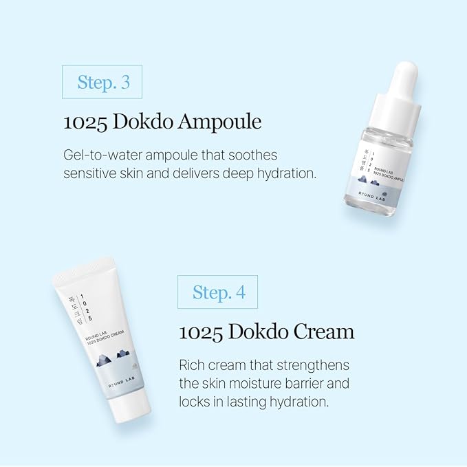 1025 Dokdo Trial Kit (Cleanser 30Ml + Toner 20Ml + Ampule 10Ml + Cream 20Ml)