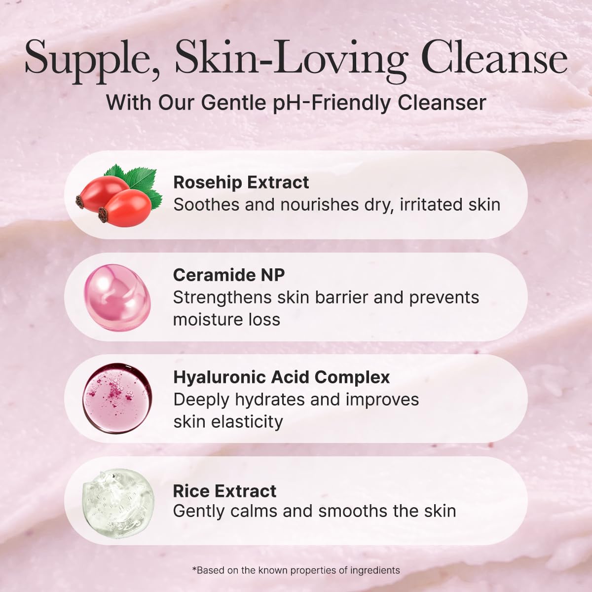Rosehip Mild Ph Balancing Rice Cake Cleanser 150G