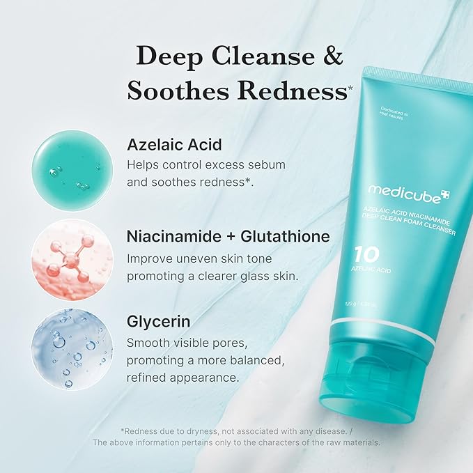 Azelaic Acid Niacinamide Deep Clean Foam Cleanser 120G