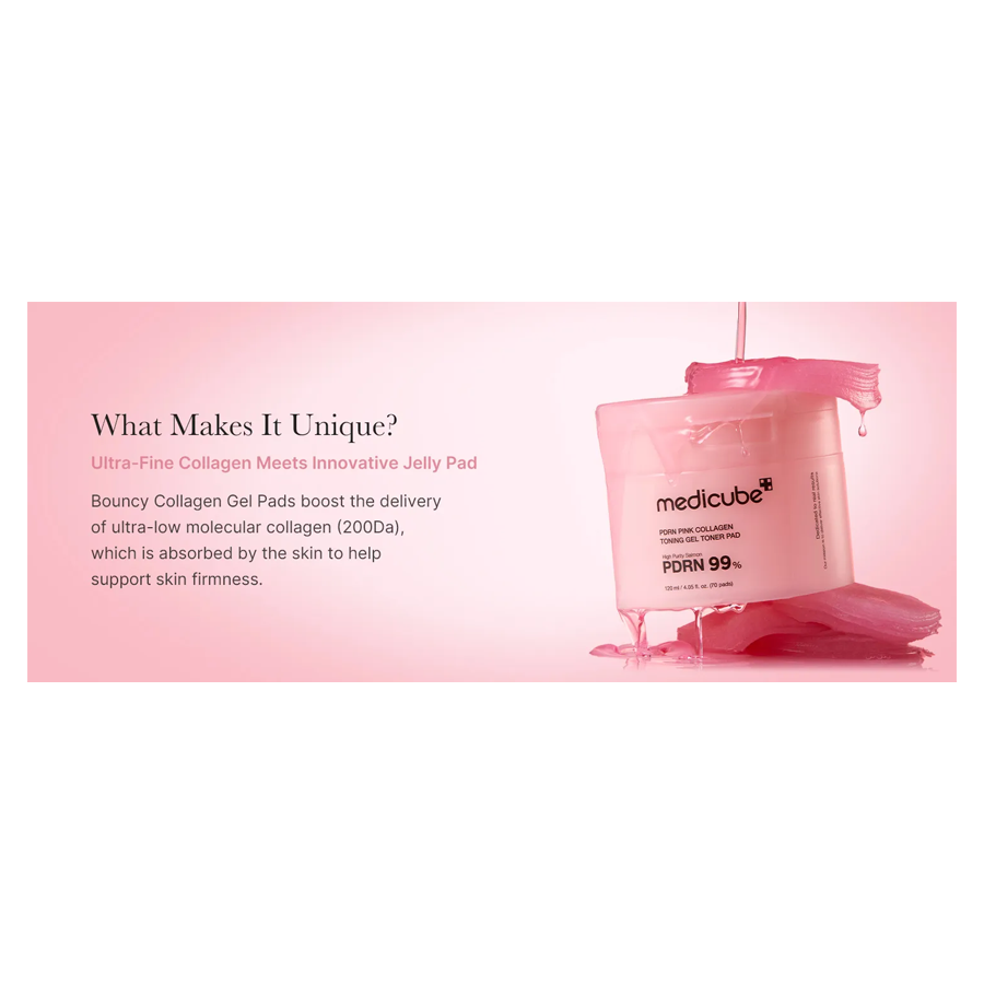 Pdrn Pink Collagen Toning Gel Toner Pad 70Ea